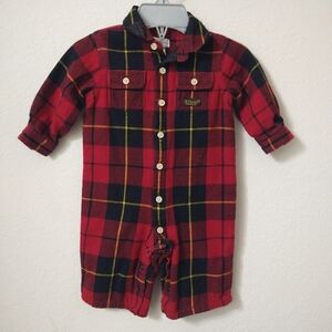 Infant Plaid Ralph Lauren Lined One-piece